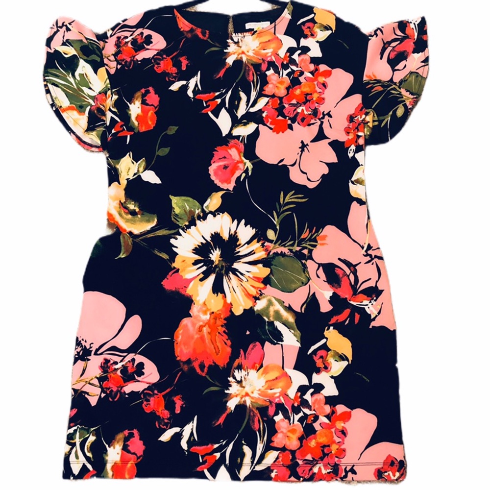 New York & Company Stretch Floral Pattern Dress - Picture 2 of 8